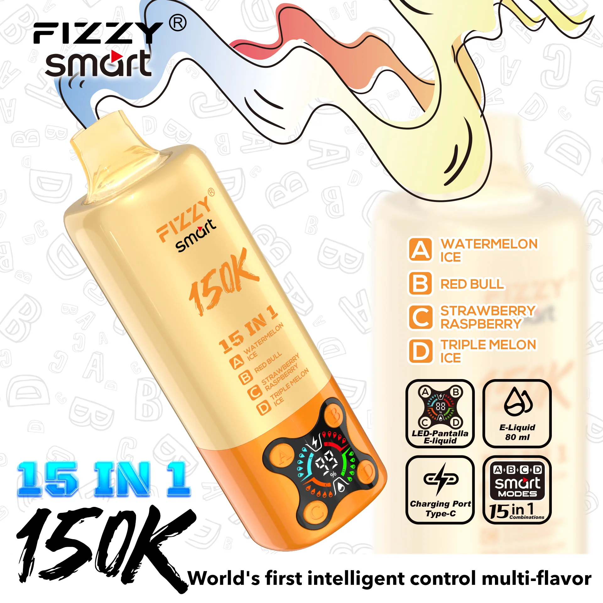 FIZZY SMART 150K Puffs Das bahnbrechende 15-in-1 Geschmacks Wunder – Bild 2