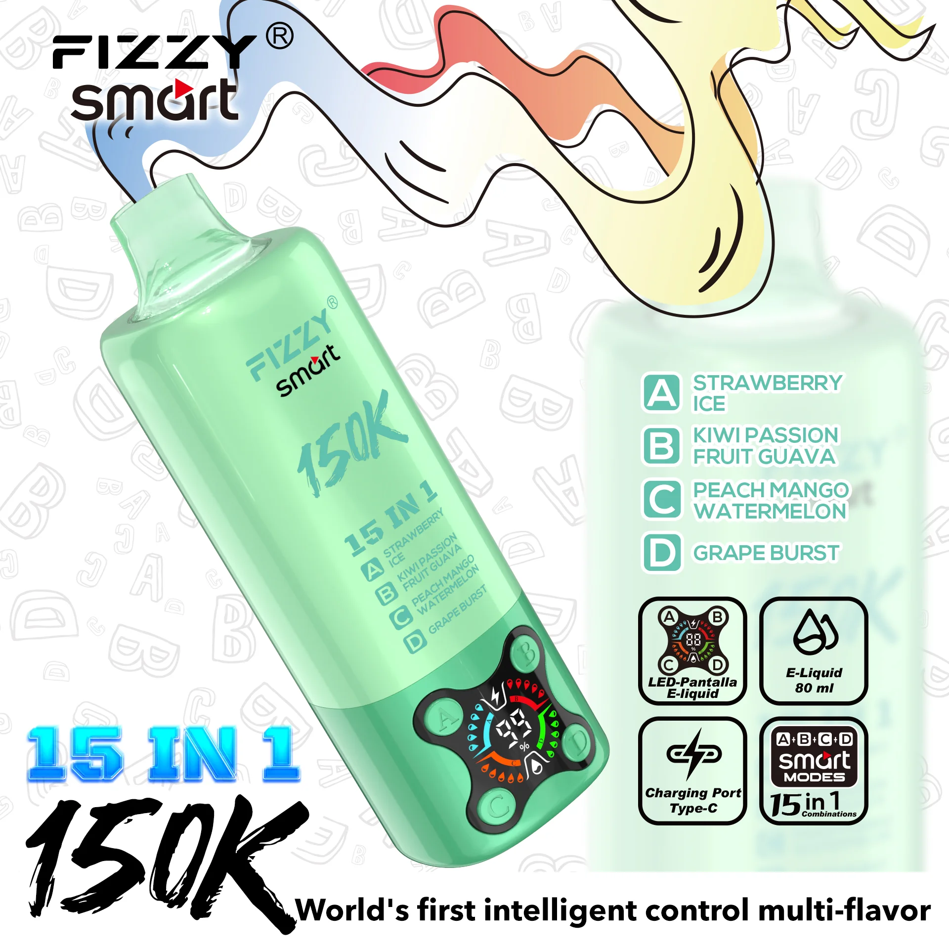 FIZZY SMART 150K Puffs Das bahnbrechende 15-in-1 Geschmacks Wunder – Bild 8