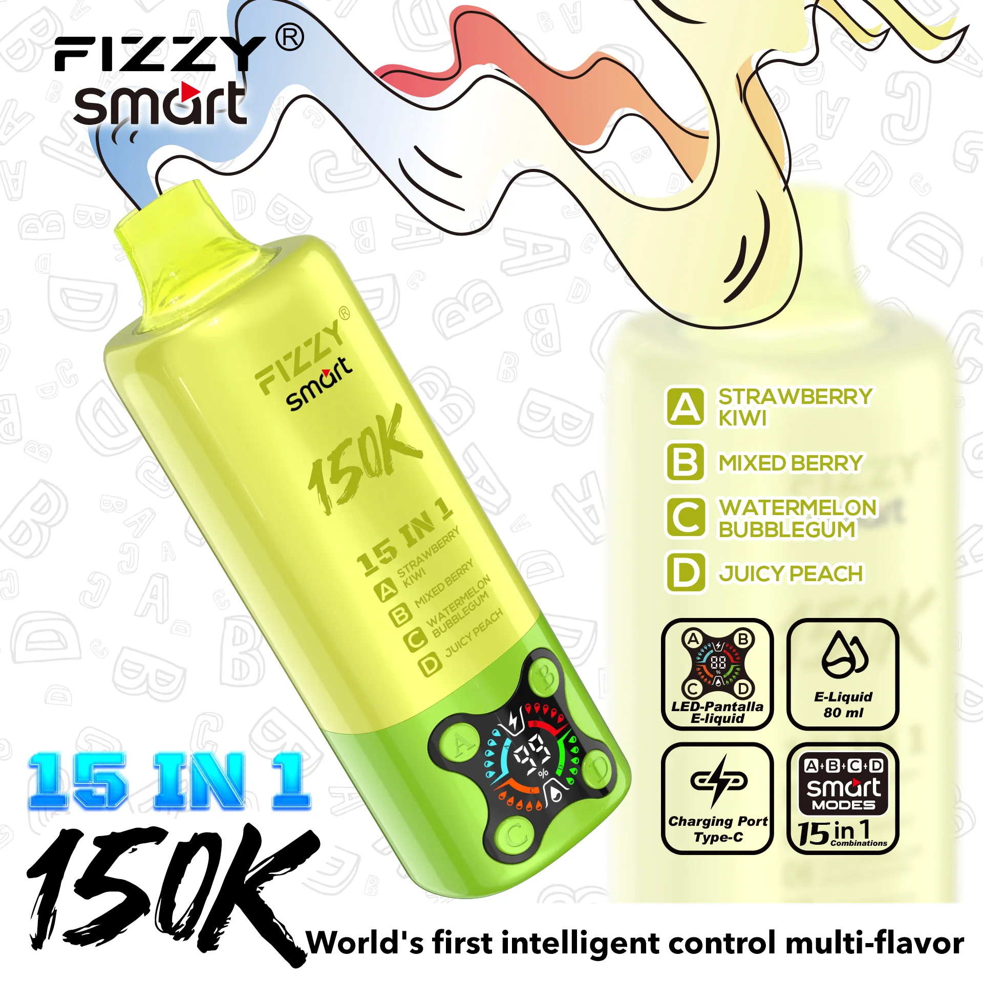FIZZY SMART 150K Puffs Das bahnbrechende 15-in-1 Geschmacks Wunder – Bild 6