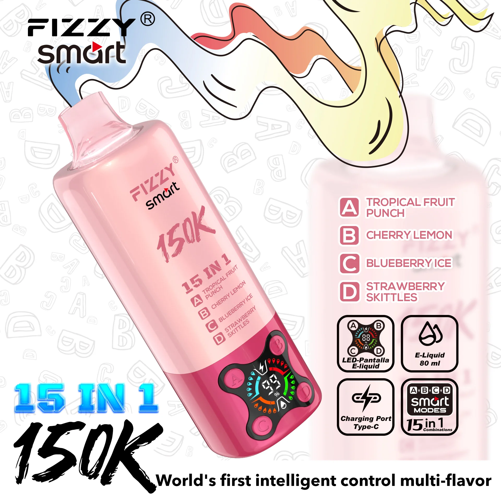 FIZZY SMART 150K Puffs Das bahnbrechende 15-in-1 Geschmacks Wunder – Bild 5