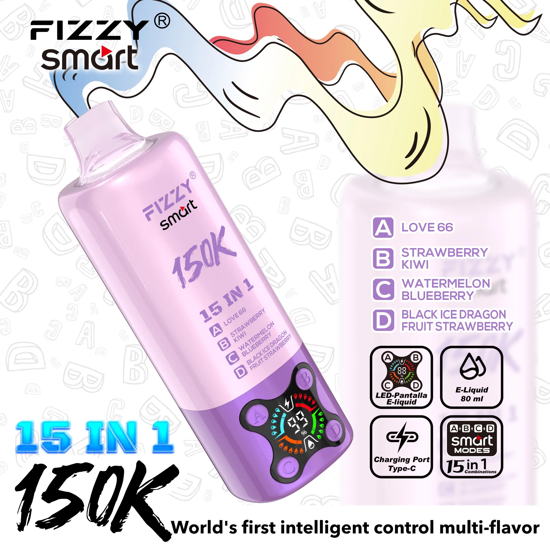 FIZZY SMART 150K Puffs Das bahnbrechende 15-in-1 Geschmacks Wunder – Bild 4