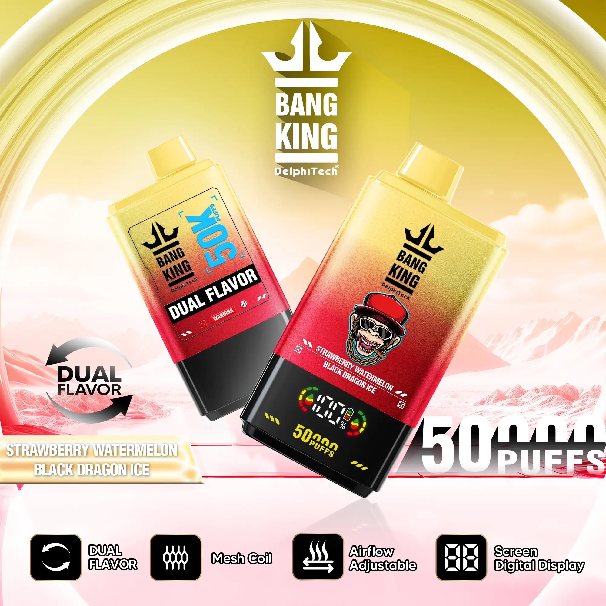 BANG KING 50K Vape – 50.000 Züge mit Mesh Coil & USB-C Akku – Bild 3