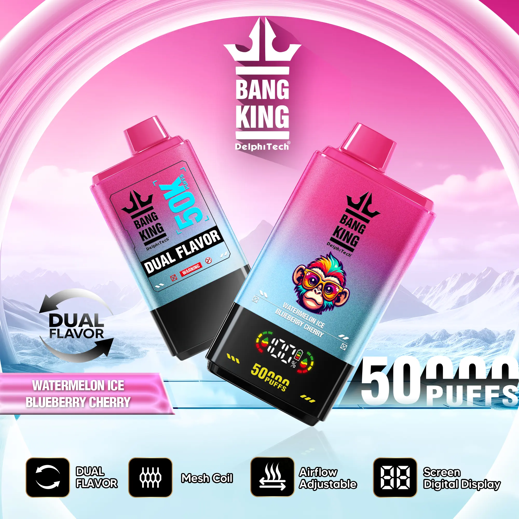 BANG KING 50K Vape – 50.000 Züge mit Mesh Coil & USB-C Akku – Bild 5
