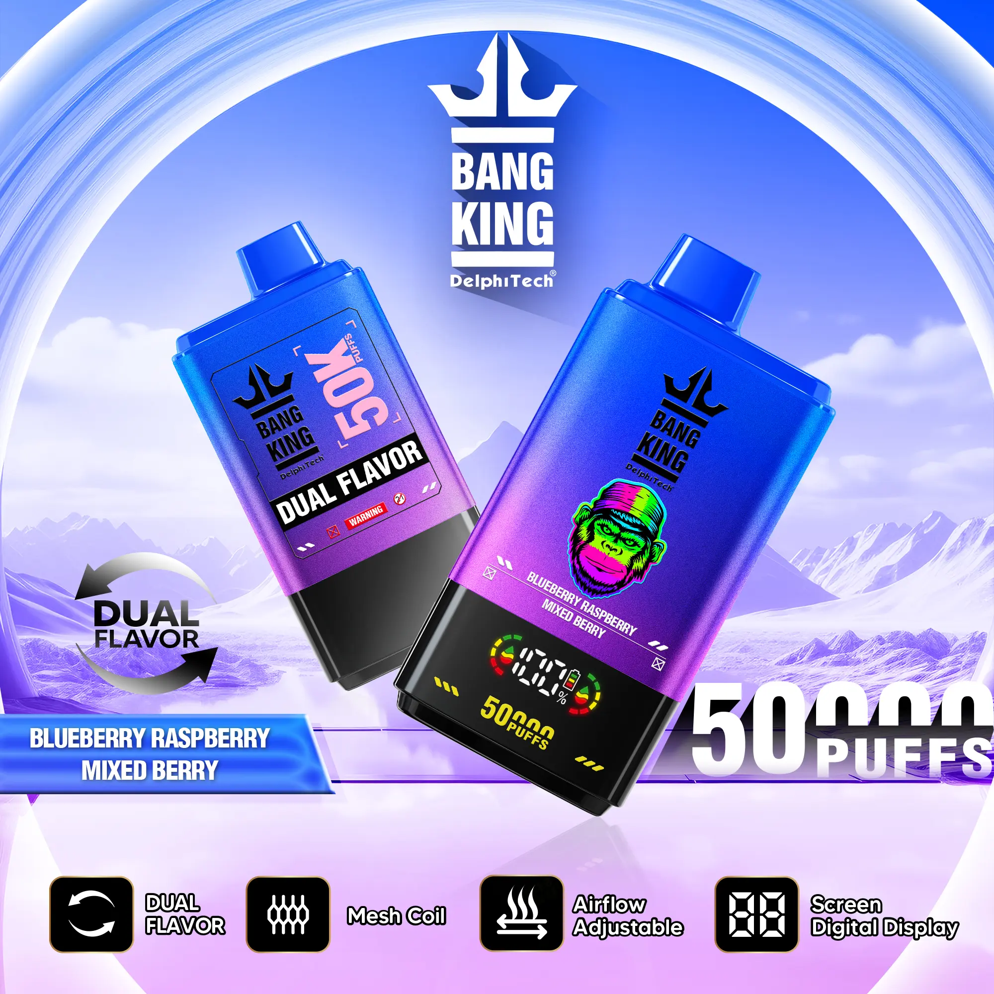 BANG KING 50K Vape – 50.000 Züge mit Mesh Coil & USB-C Akku – Bild 7