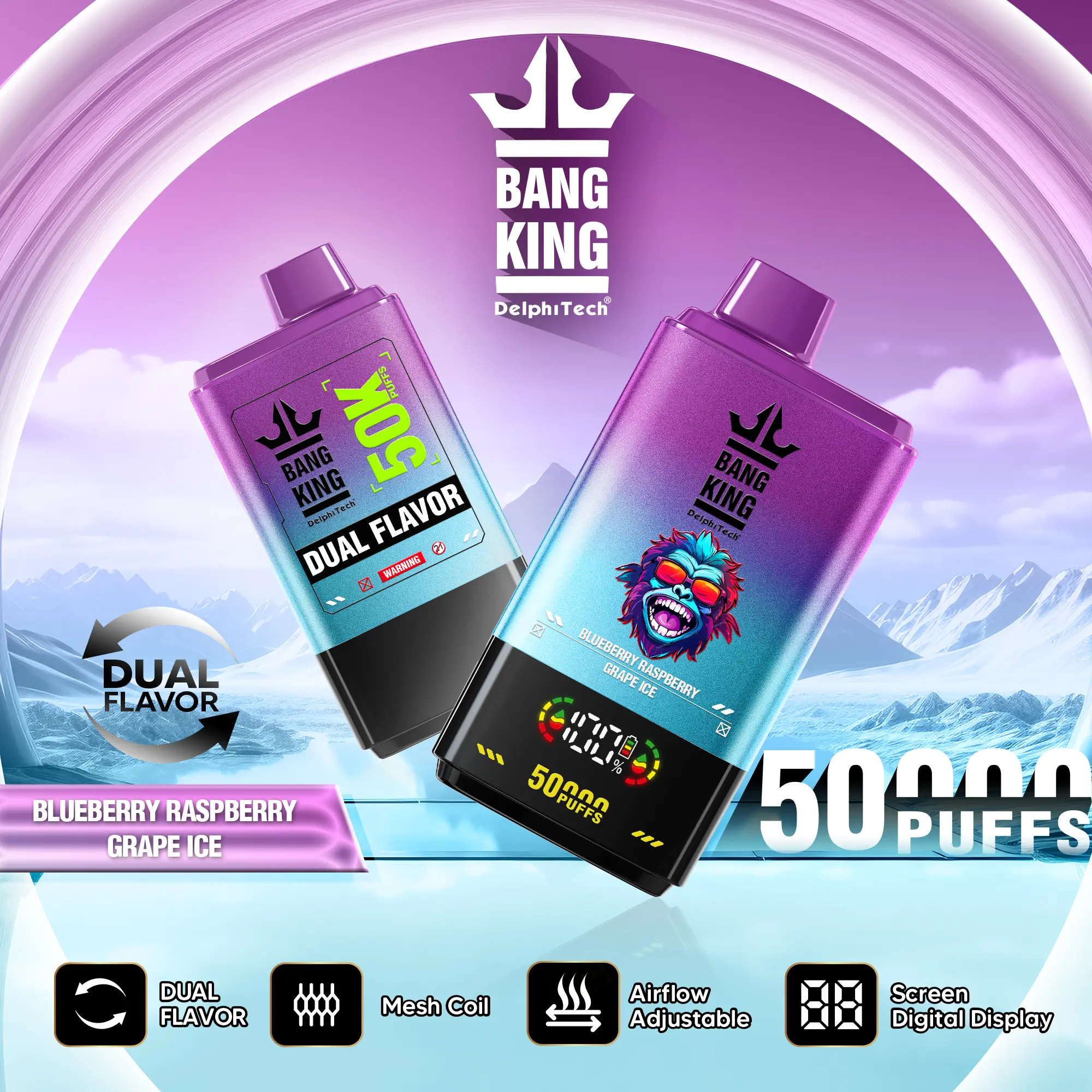BANG KING 50K Vape – 50.000 Züge mit Mesh Coil & USB-C Akku – Bild 8