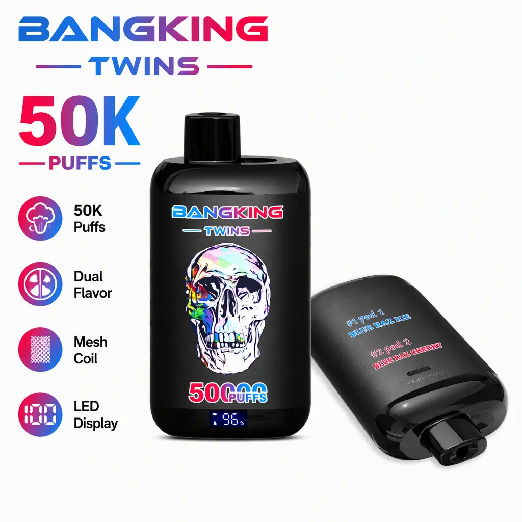 BANG KING TWINS 50K Vape – 50.000 Züge mit Dual Flavor System & Dual Chamber