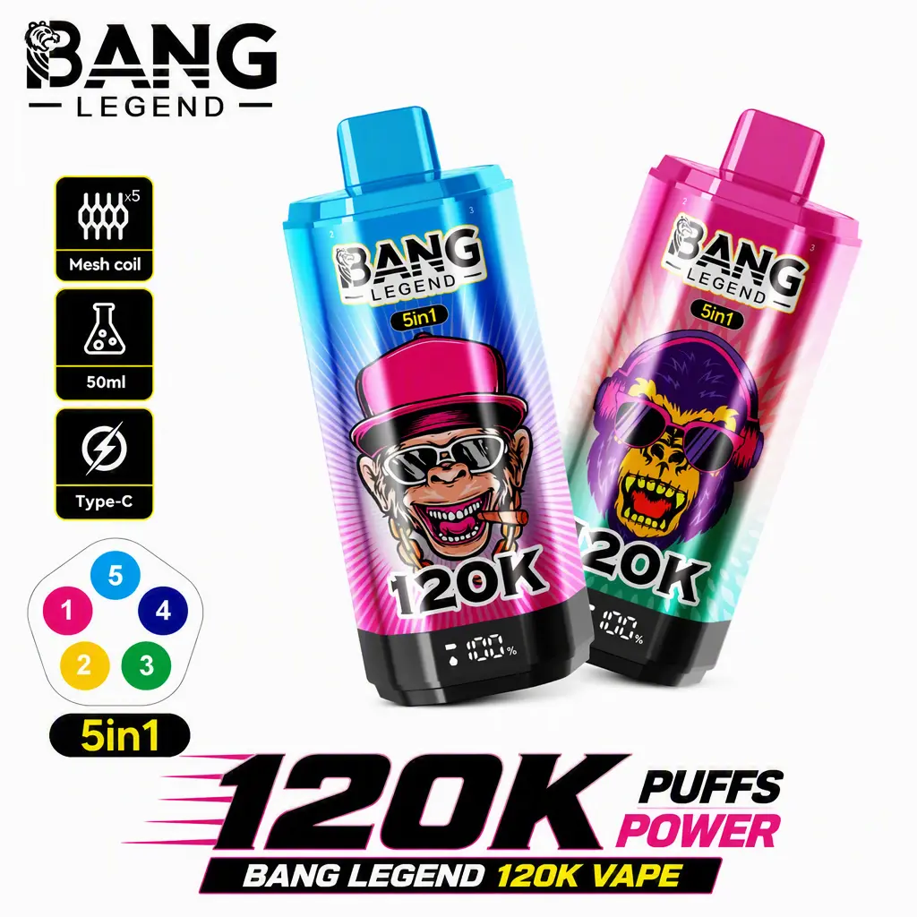 BANG LEGEND 120K Vape – 120.000 Züge mit 5-in-1 Flavor Switch & Mesh Coil