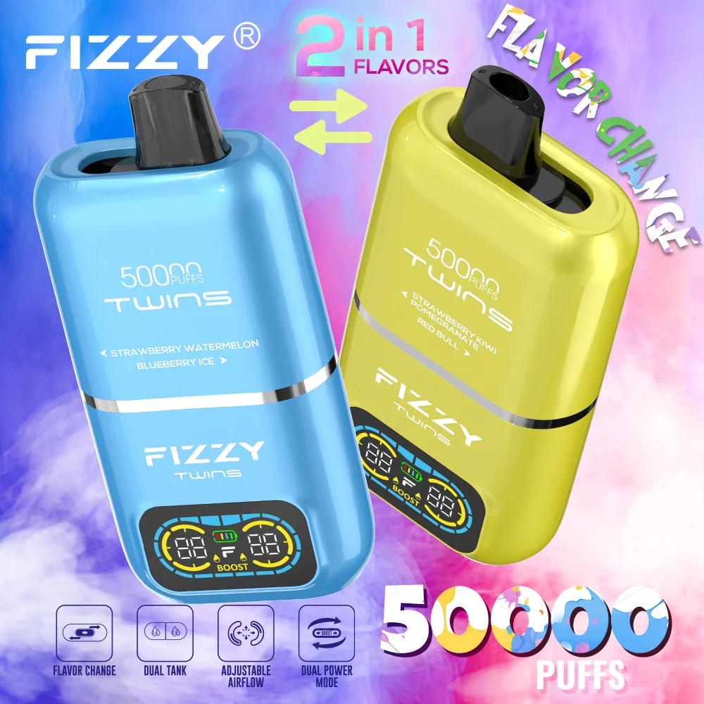 FIZZY TWINS 50K Puffs Die langlebige Einweg-E-Zigarette mit Doppelgeschmack