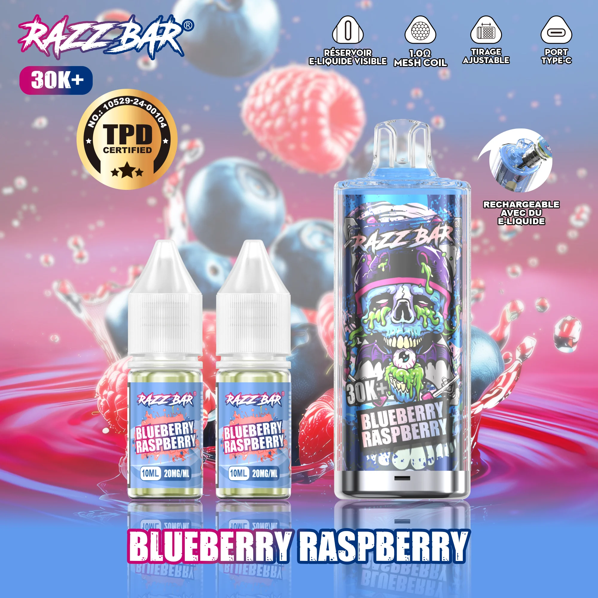 RAZZ BAR 30K+ Puffs Refillable E-liquid Im Großhandel Kaufen – Bild 5