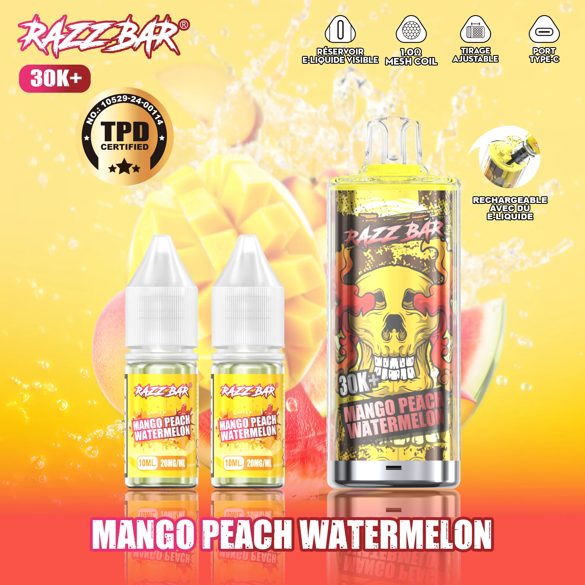 RAZZ BAR 30K+ Puffs Refillable E-liquid Im Großhandel Kaufen – Bild 2