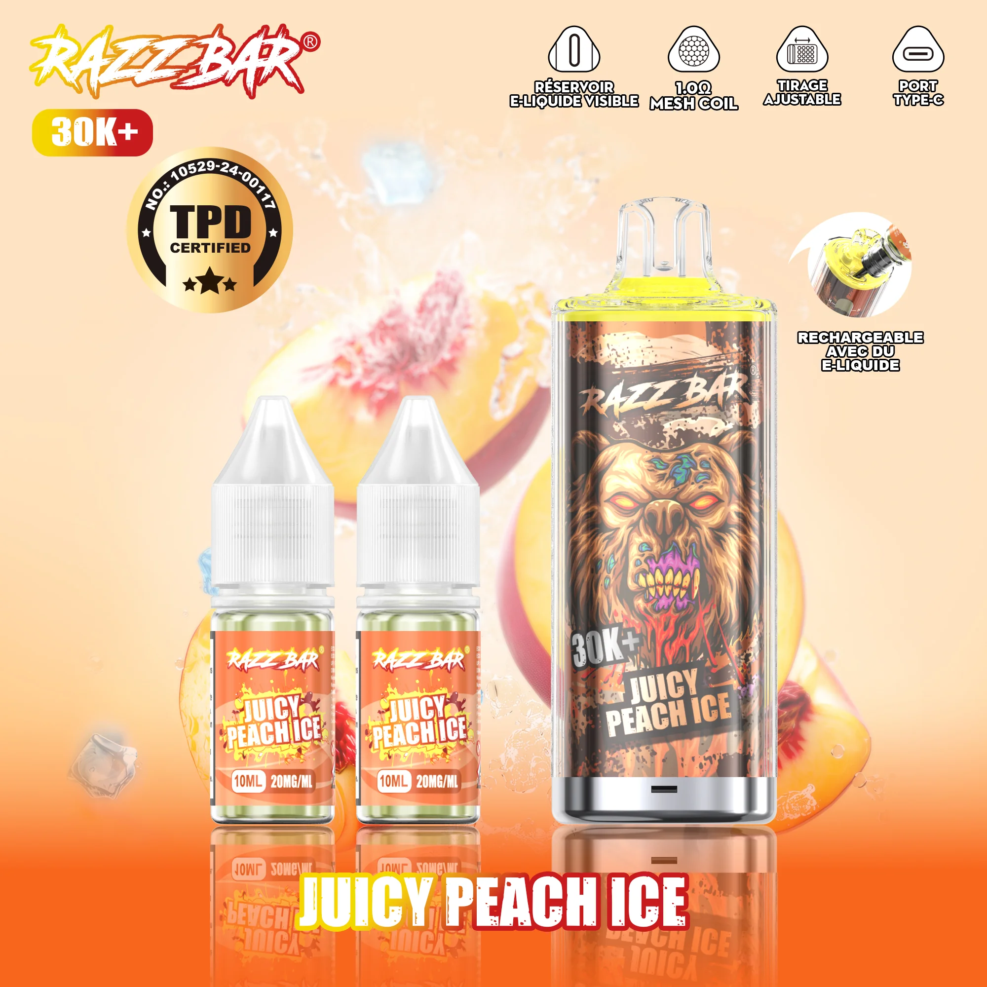 RAZZ BAR 30K+ Puffs Refillable E-liquid Im Großhandel Kaufen – Bild 3