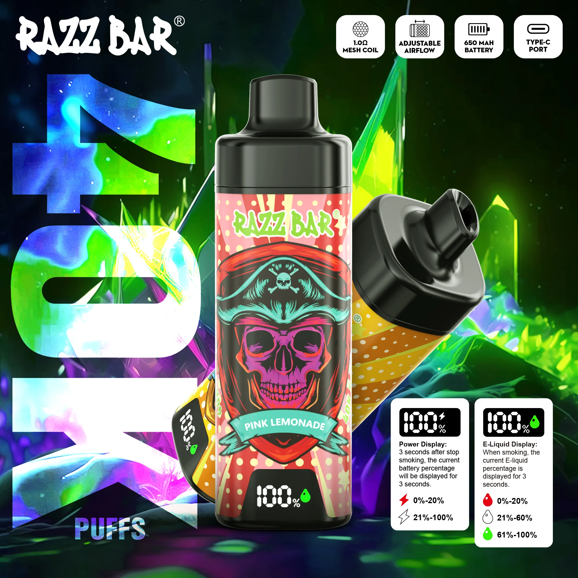 RAZZ BAR Screen 40K Puffs – Bild 5
