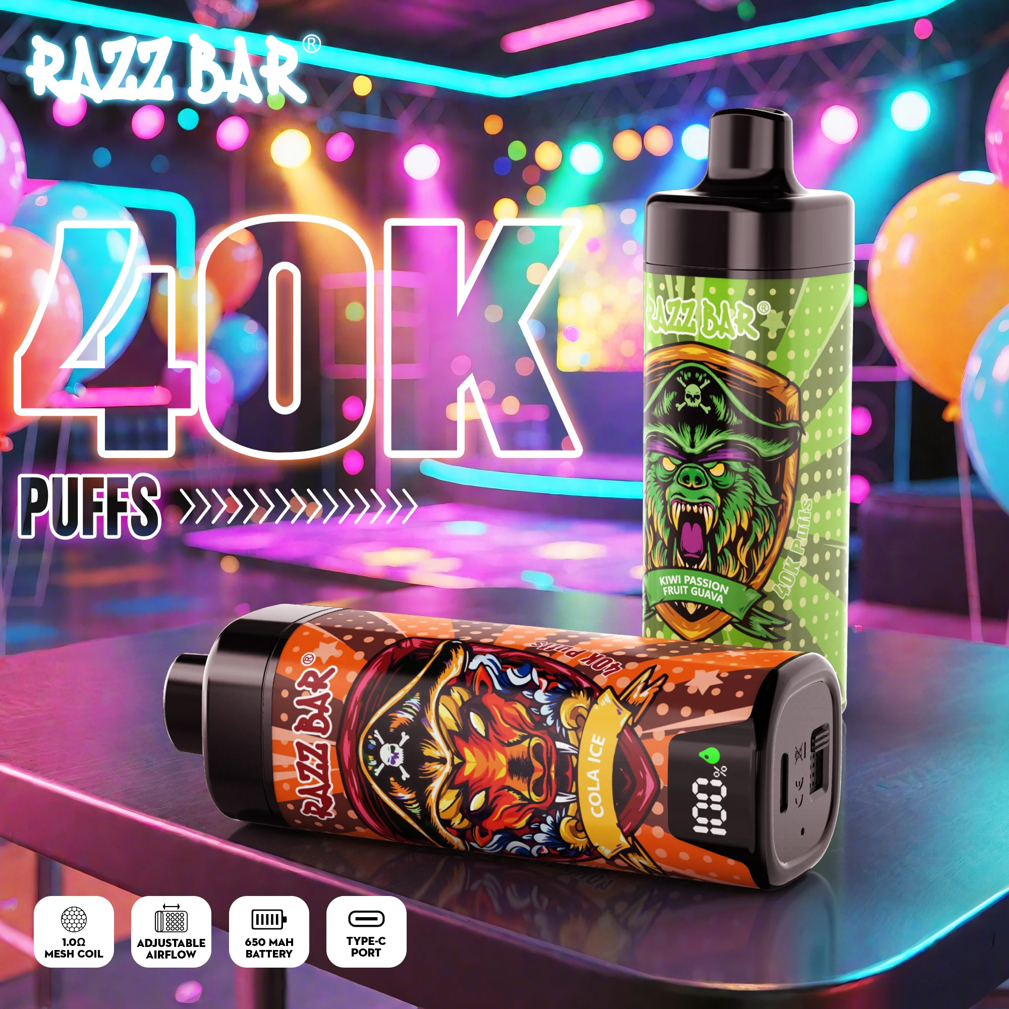RAZZ BAR Screen 40K Puffs – Bild 2