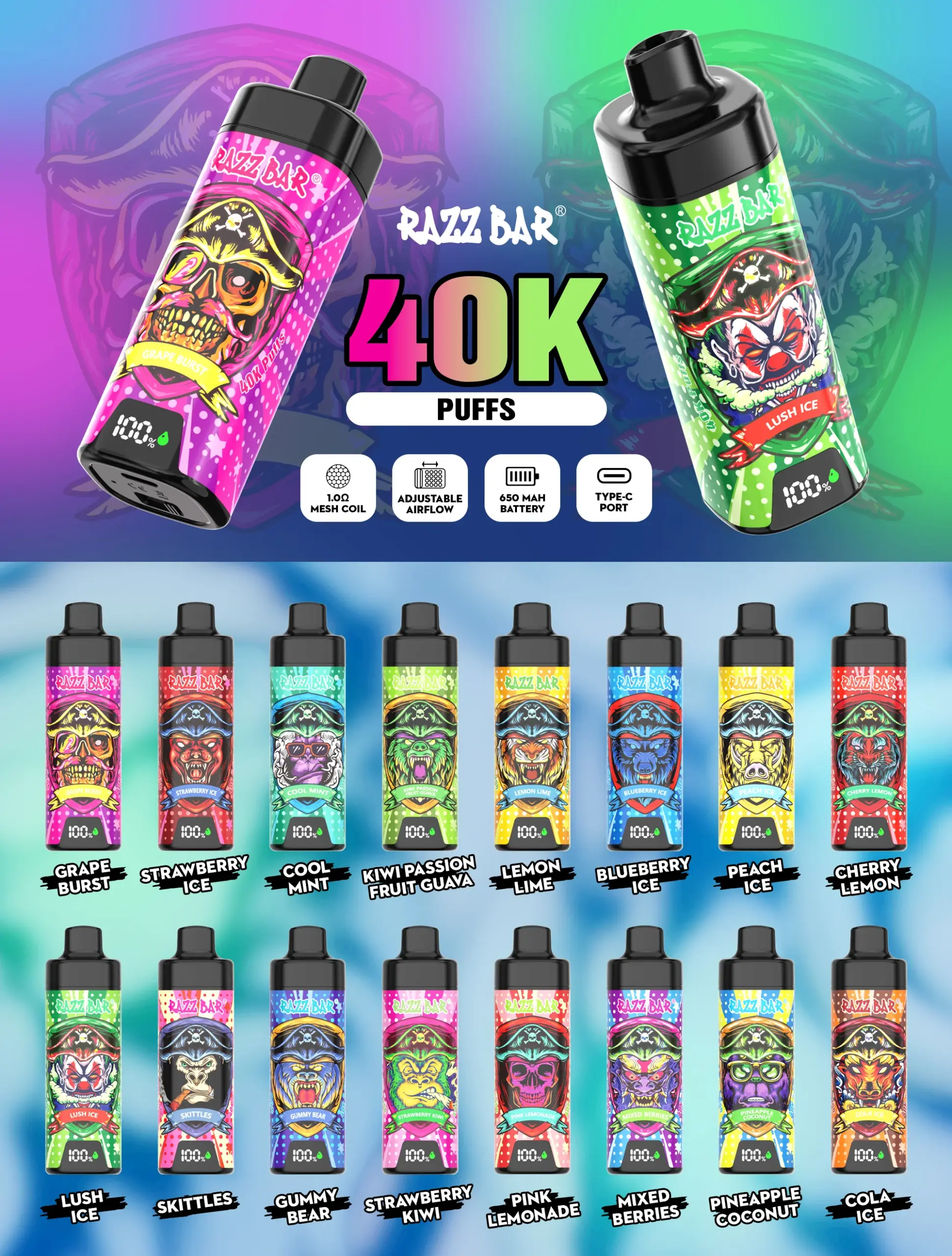 RAZZ BAR Screen 40K Puffs – Bild 7