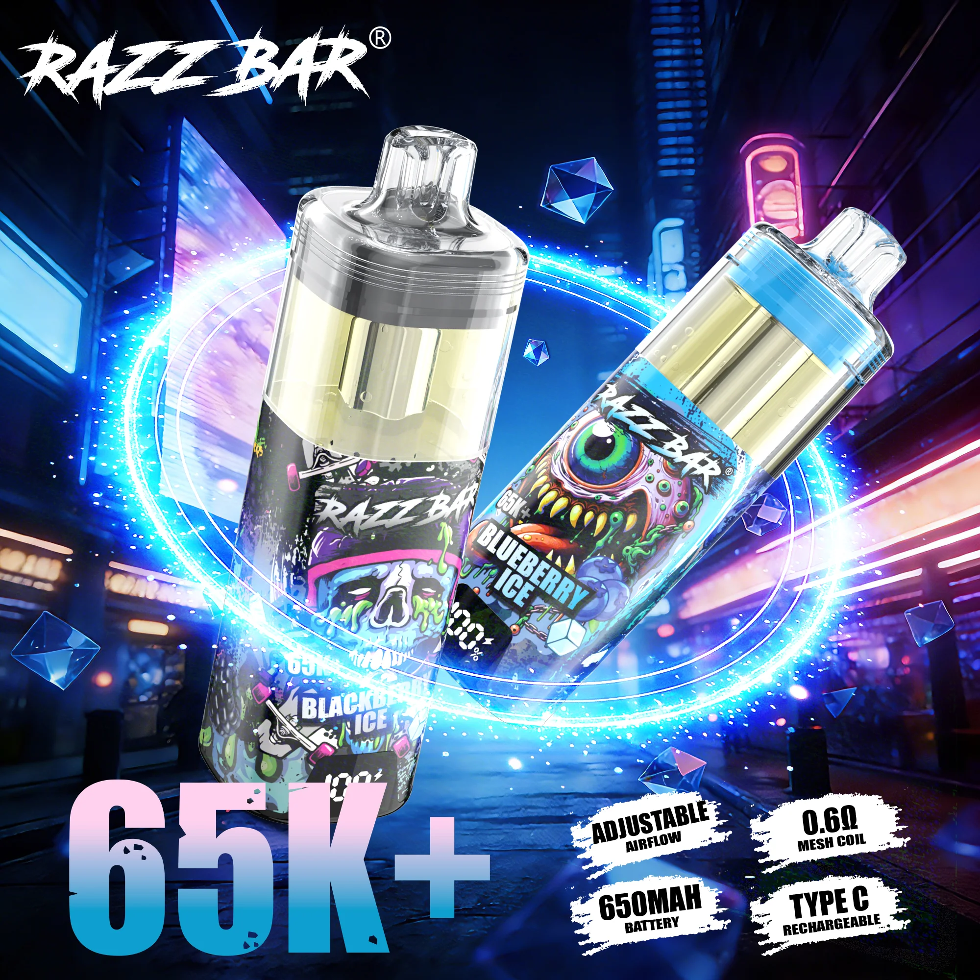 RAZZ BAR 65K+ Puffs Refillable E-liquid