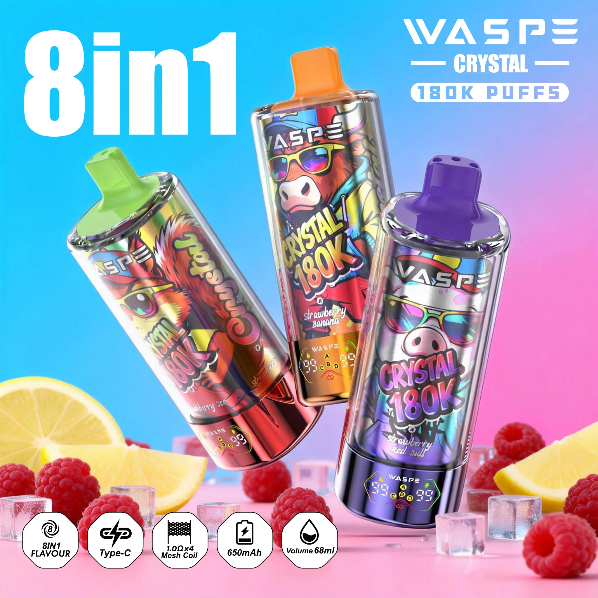WASPE CRYSTAL 180K Puffs Das riesige 8-in-1 Geschmackswunder im Test – Bild 3