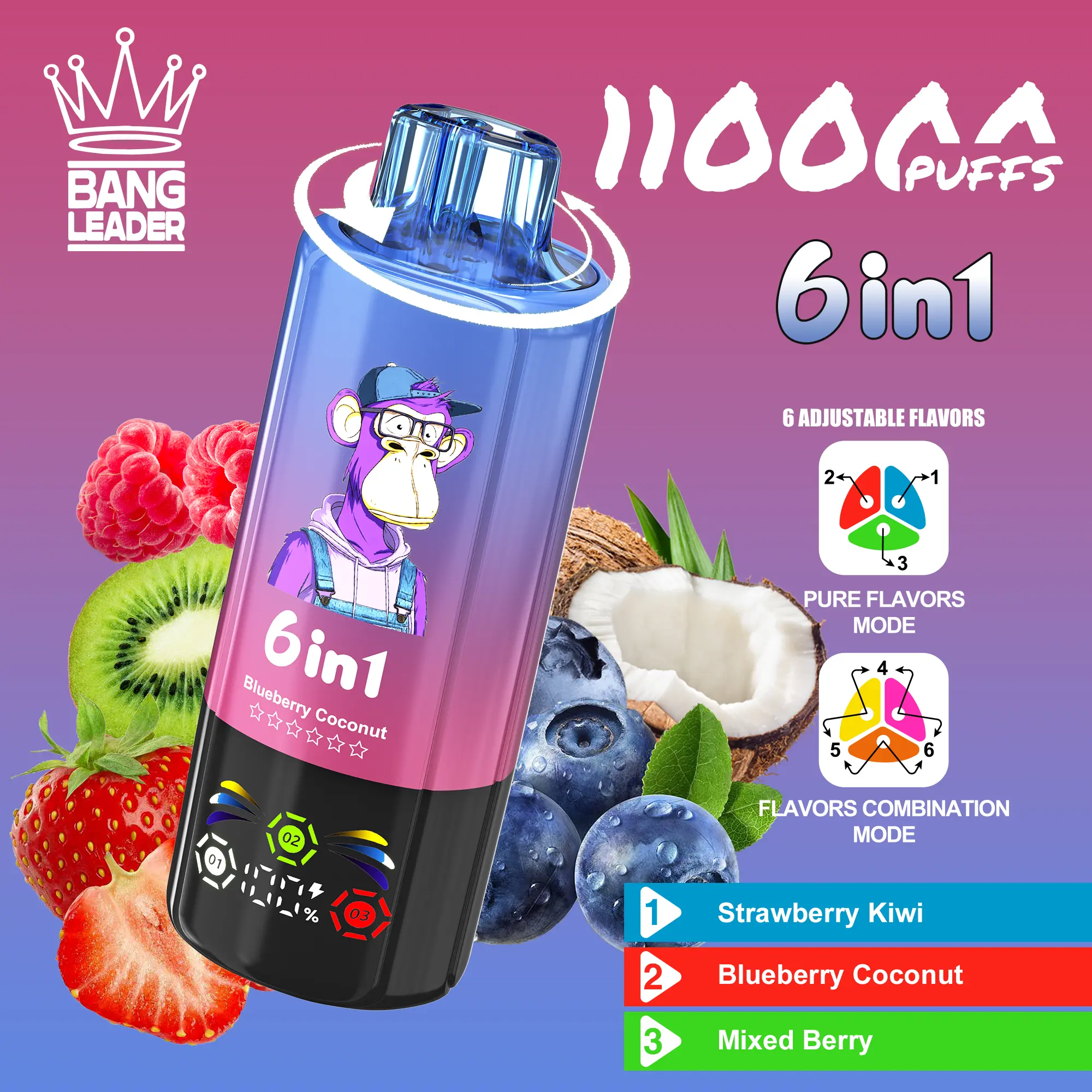 BANG LEADER 110K Vape – 110.000 Züge mit Smart Flavor System & Mesh Coil – Bild 3