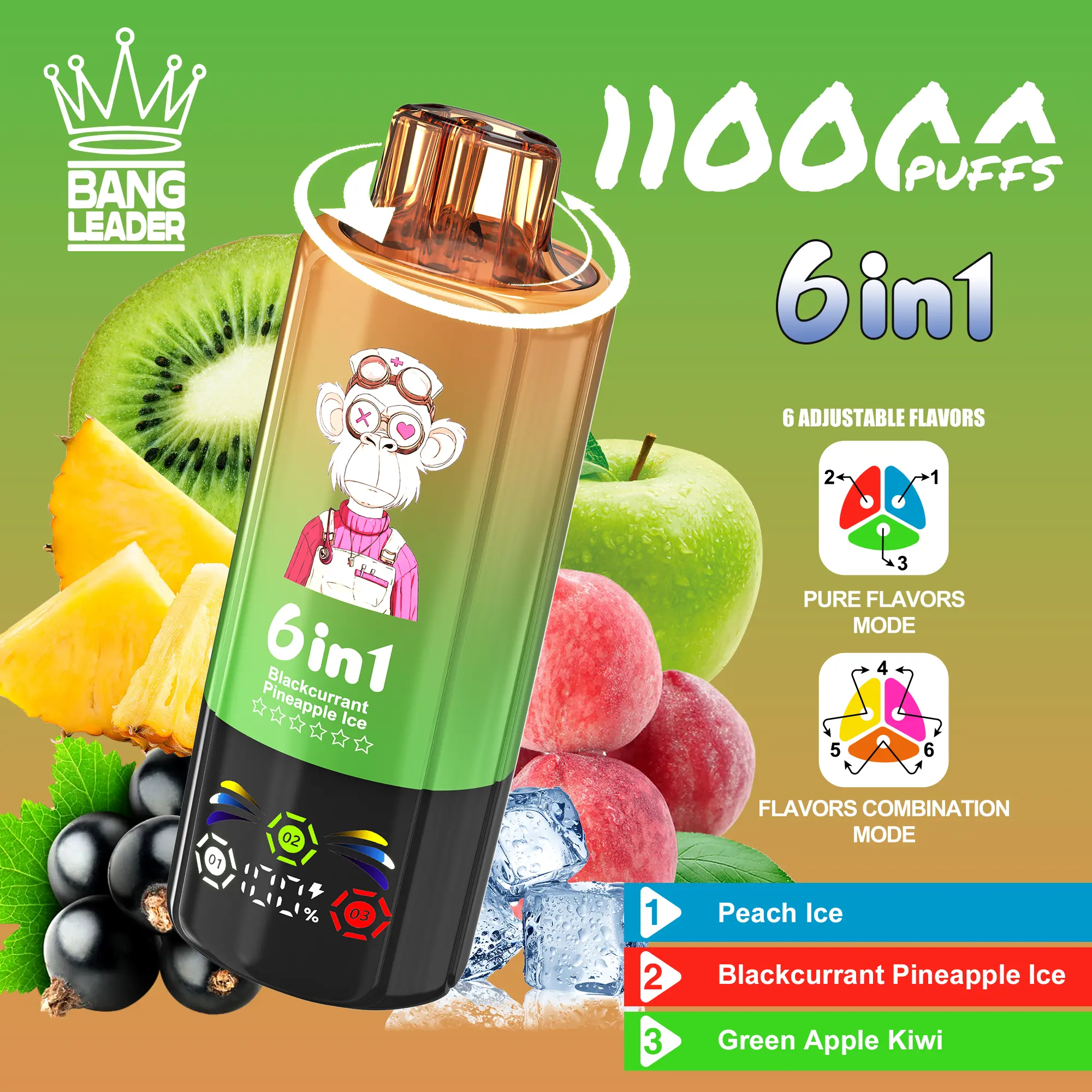 BANG LEADER 110K Vape – 110.000 Züge mit Smart Flavor System & Mesh Coil – Bild 5