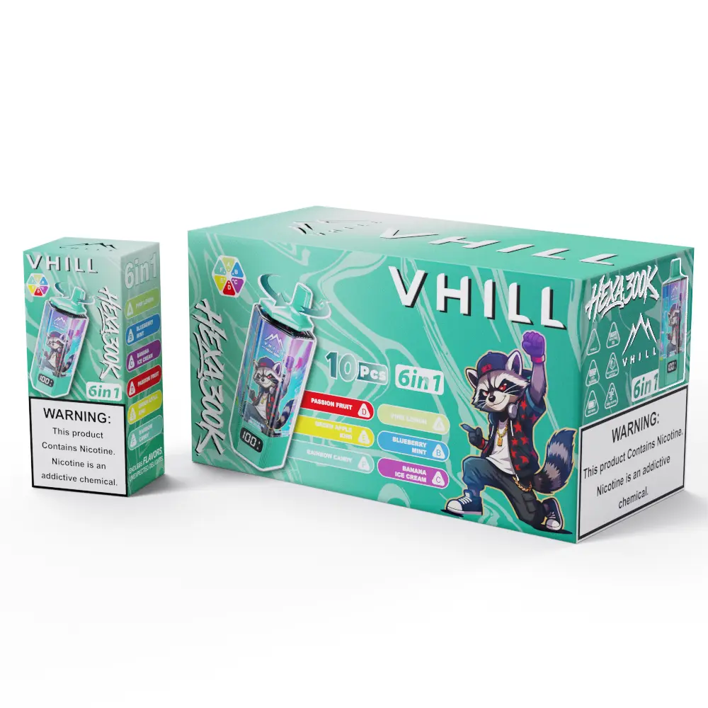 VHILL HEXA 300K Vape – 300.000 Züge 6-in-1 Einweg E-Zigarette mit Smart Display – Bild 6
