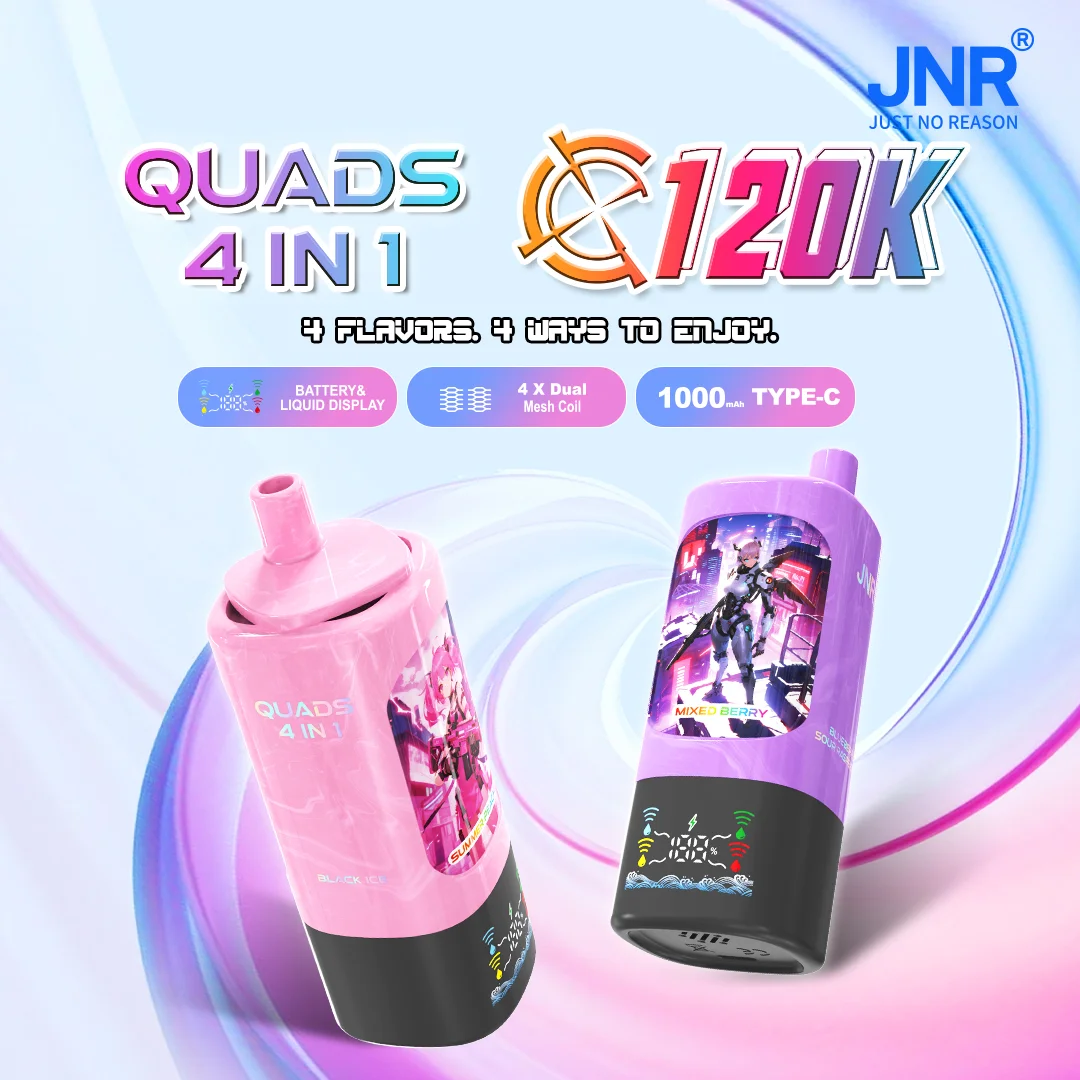 JNR QUADS 120K Puffs Die revolutionäre 4-in-1 Einweg-Vape