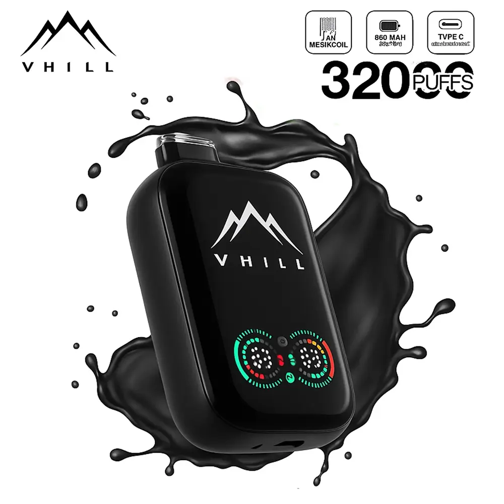 VHILL 32K Vape – 32.000 Züge Einweg E-Zigarette mit Full Screen Display & Airflow Control