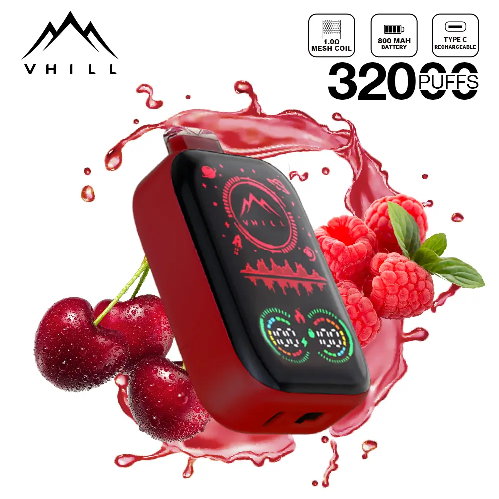 VHILL 32K Vape – 32.000 Züge Einweg E-Zigarette mit Full Screen Display & Airflow Control – Bild 3