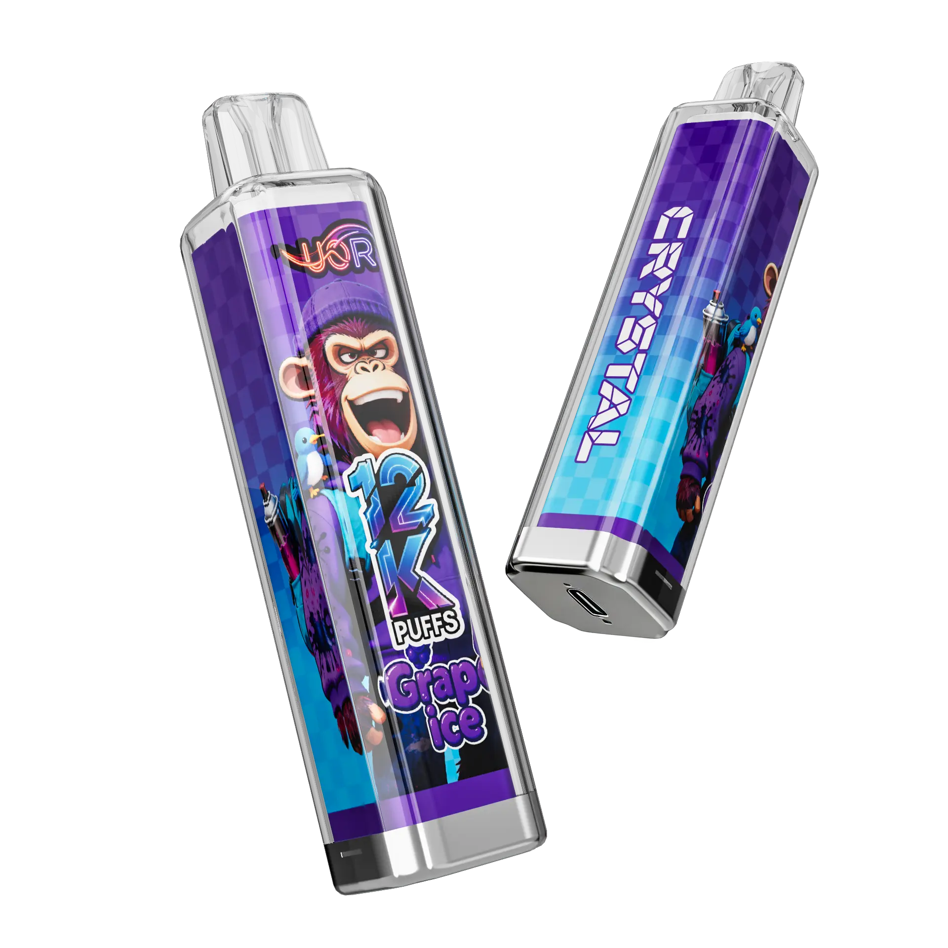 UOR Crystal 12K Vape – 12.000 Züge Einweg E-Zigarette mit Mesh Coil & USB-C – Bild 2