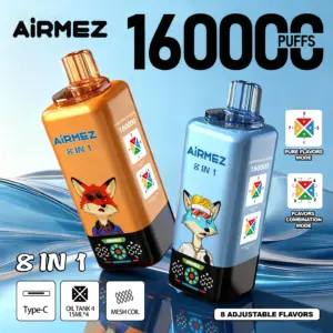 AIRMEZ FOX 160K 8IN1: Ultimative Geschmacksvielfalt mit 160.000 Zügen