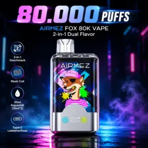 AIRMEZ FOX 80K 2IN1: Der innovative Dual-Flavor-Vape mit 80.000 Zügen